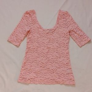 Pink Lace Top